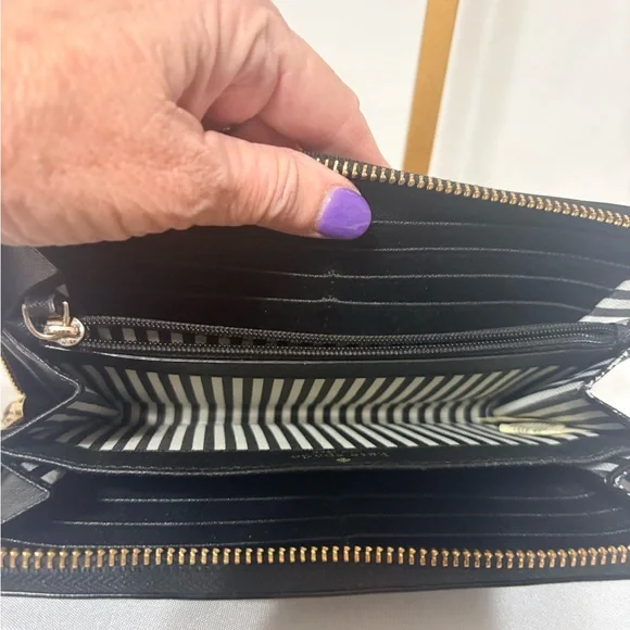 Kate Spade Black Zip-Around Wallet - Picture 4 of 10